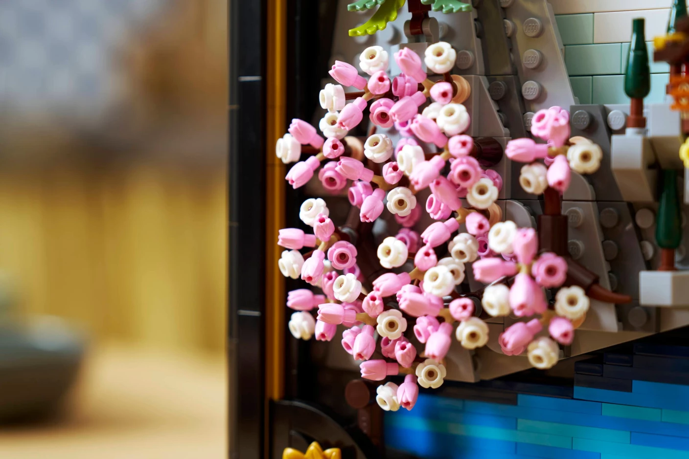 Landschap met Japanse kersenbloesems