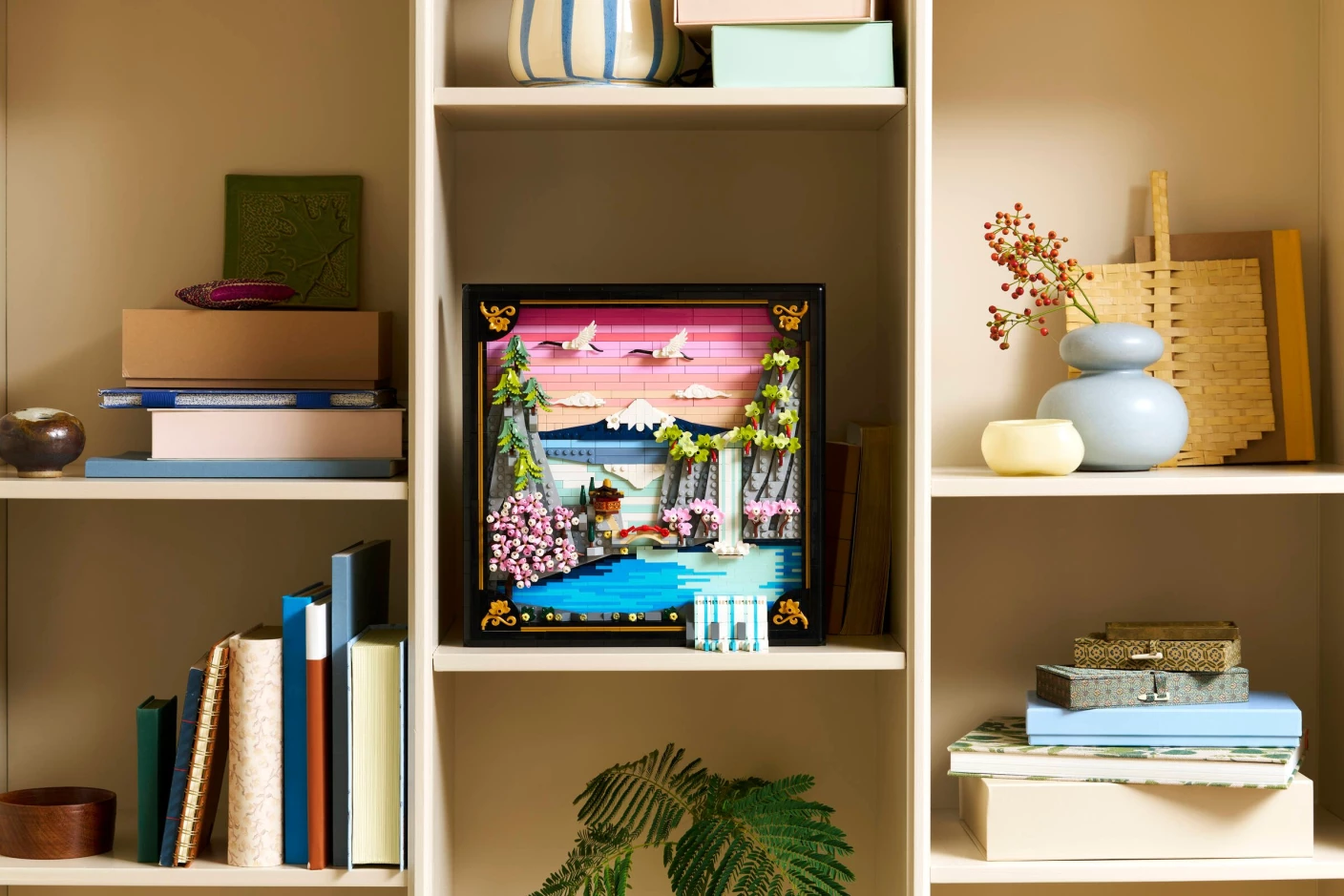 Landschap met Japanse kersenbloesems