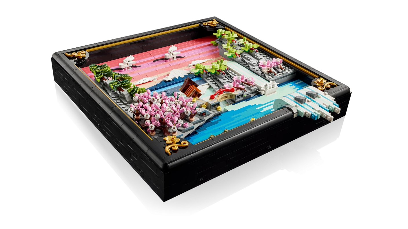 Landschap met Japanse kersenbloesems