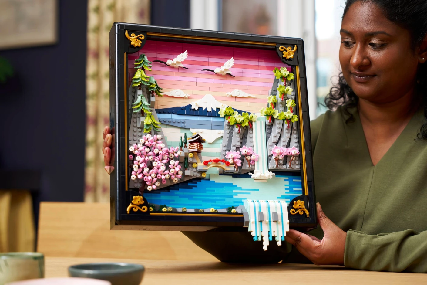 Landschap met Japanse kersenbloesems