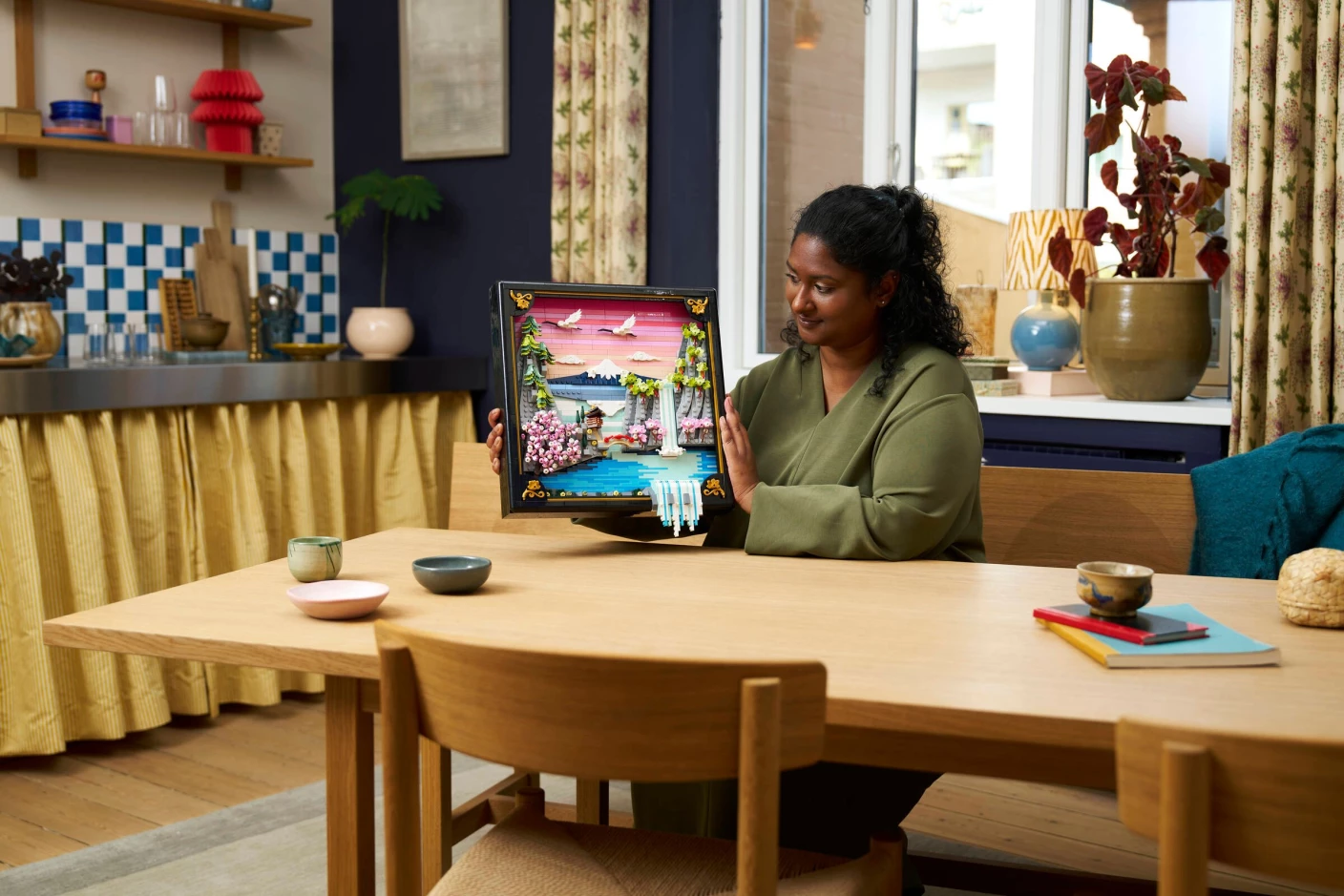 Landschap met Japanse kersenbloesems