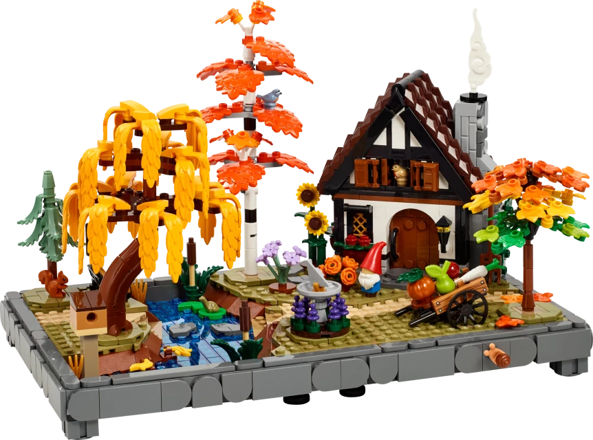 Herfsttuin met cottage