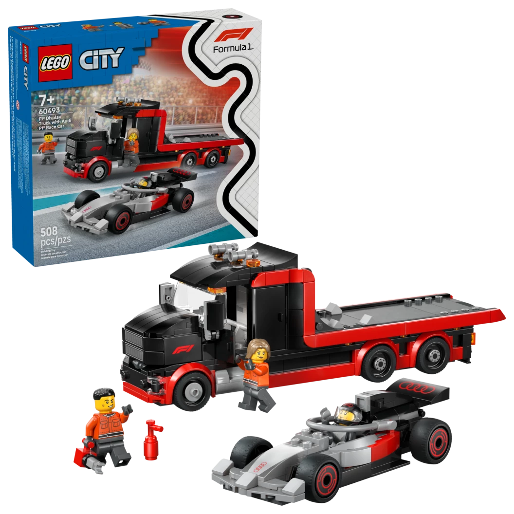 F1 displaytruck met Audi F1 racewagen