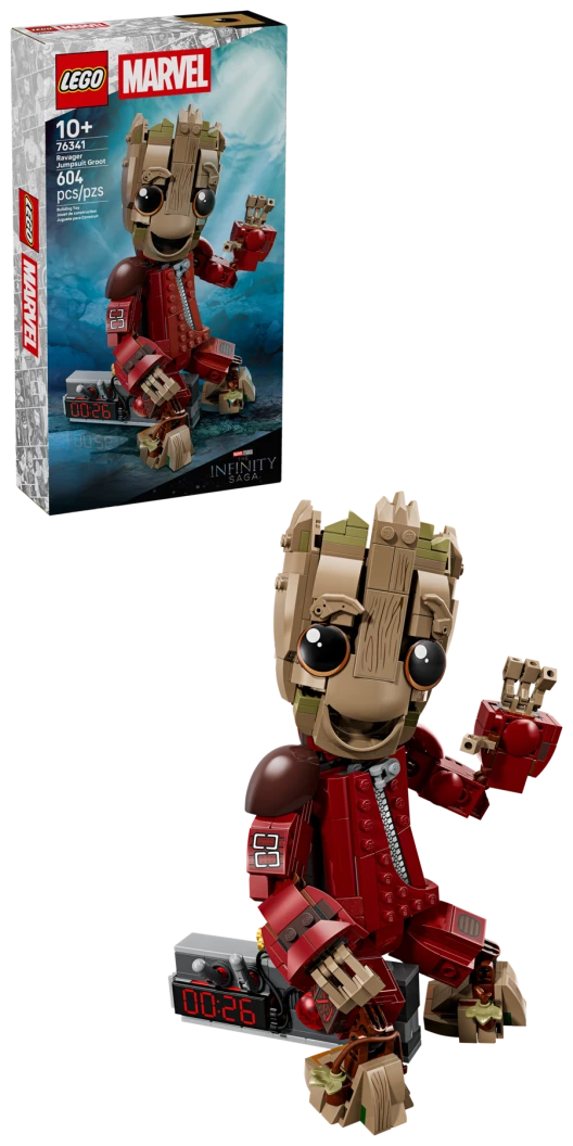 Groot in Ravager jumpsuit