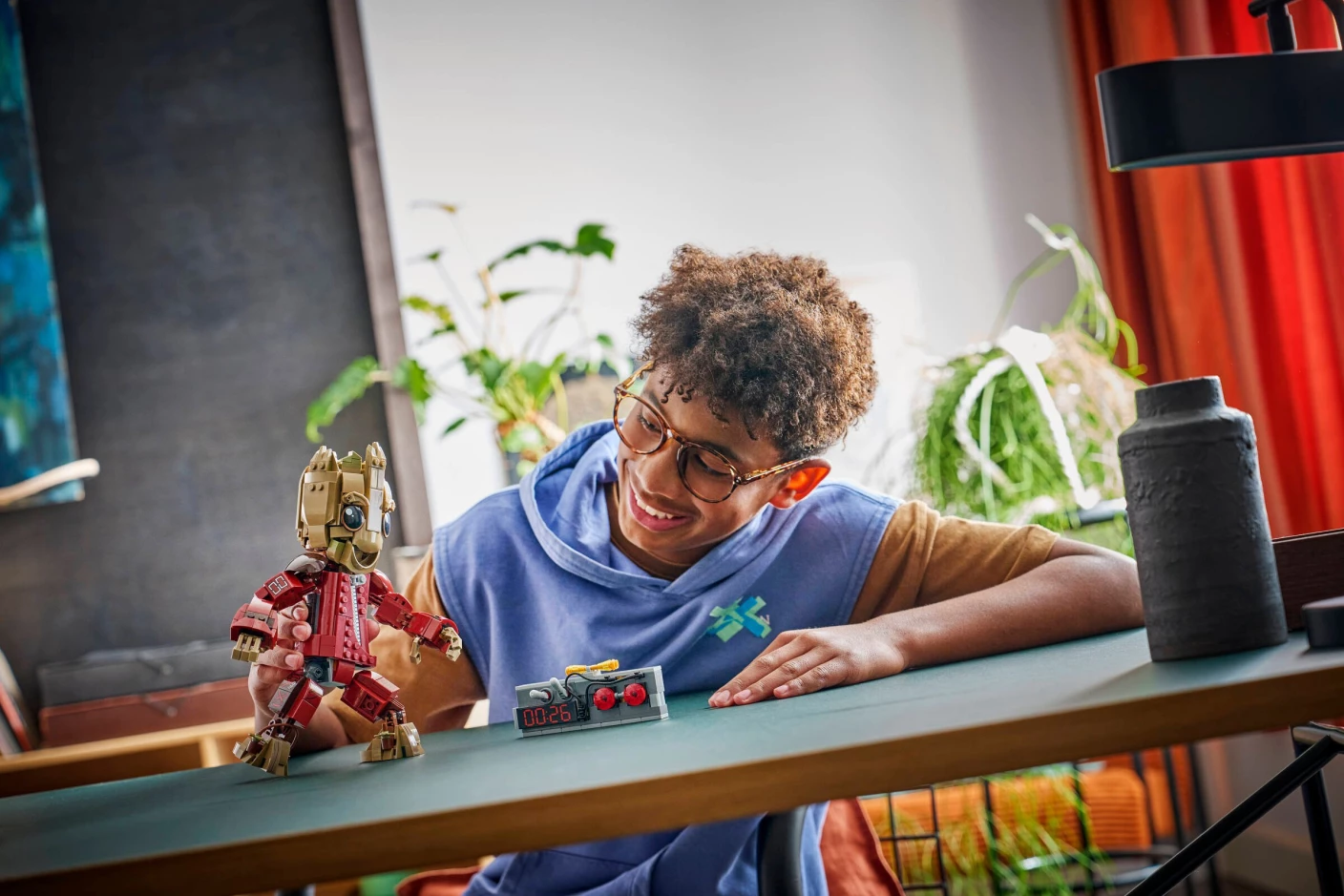 Groot in Ravager jumpsuit