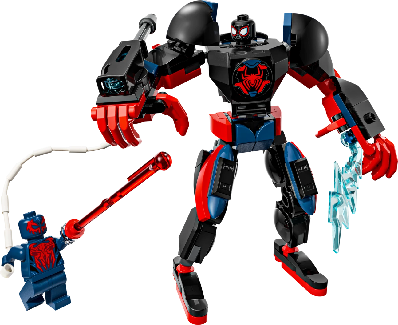 Miles Morales mecha vs. Spider-Man 2099