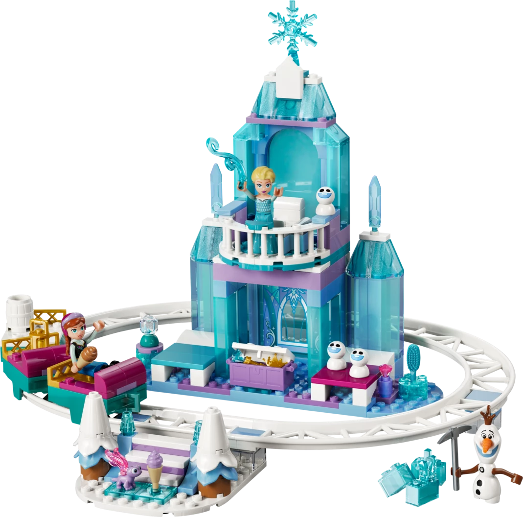 Elsa's ijskasteel en sneeuwrit