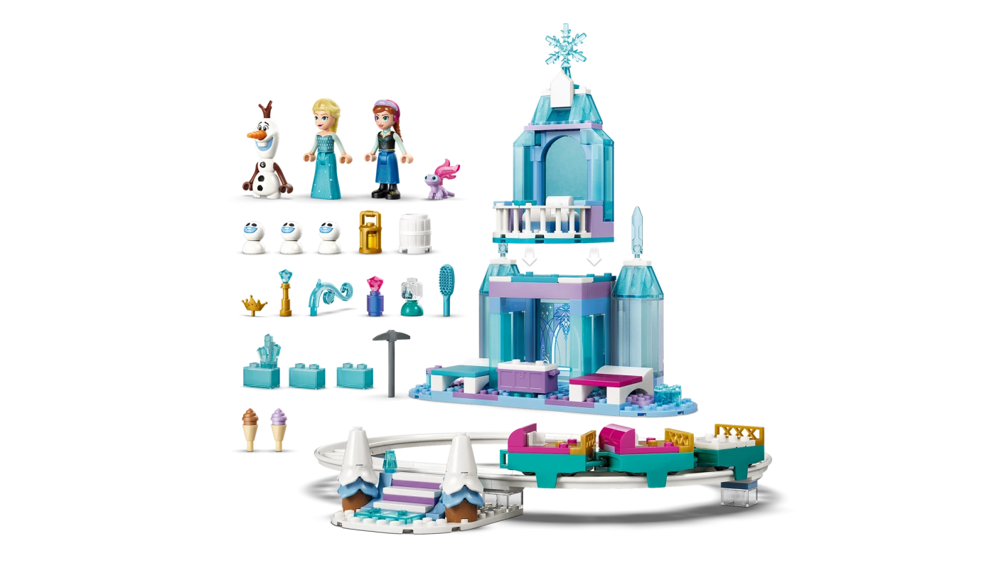 Elsa's ijskasteel en sneeuwrit