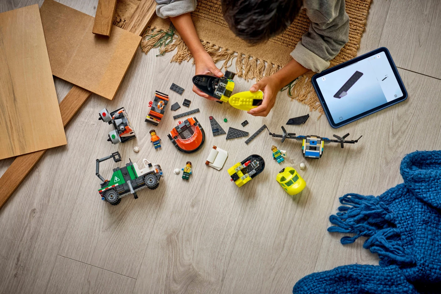 Vliegtuig, servicewagen en hovercraft remix