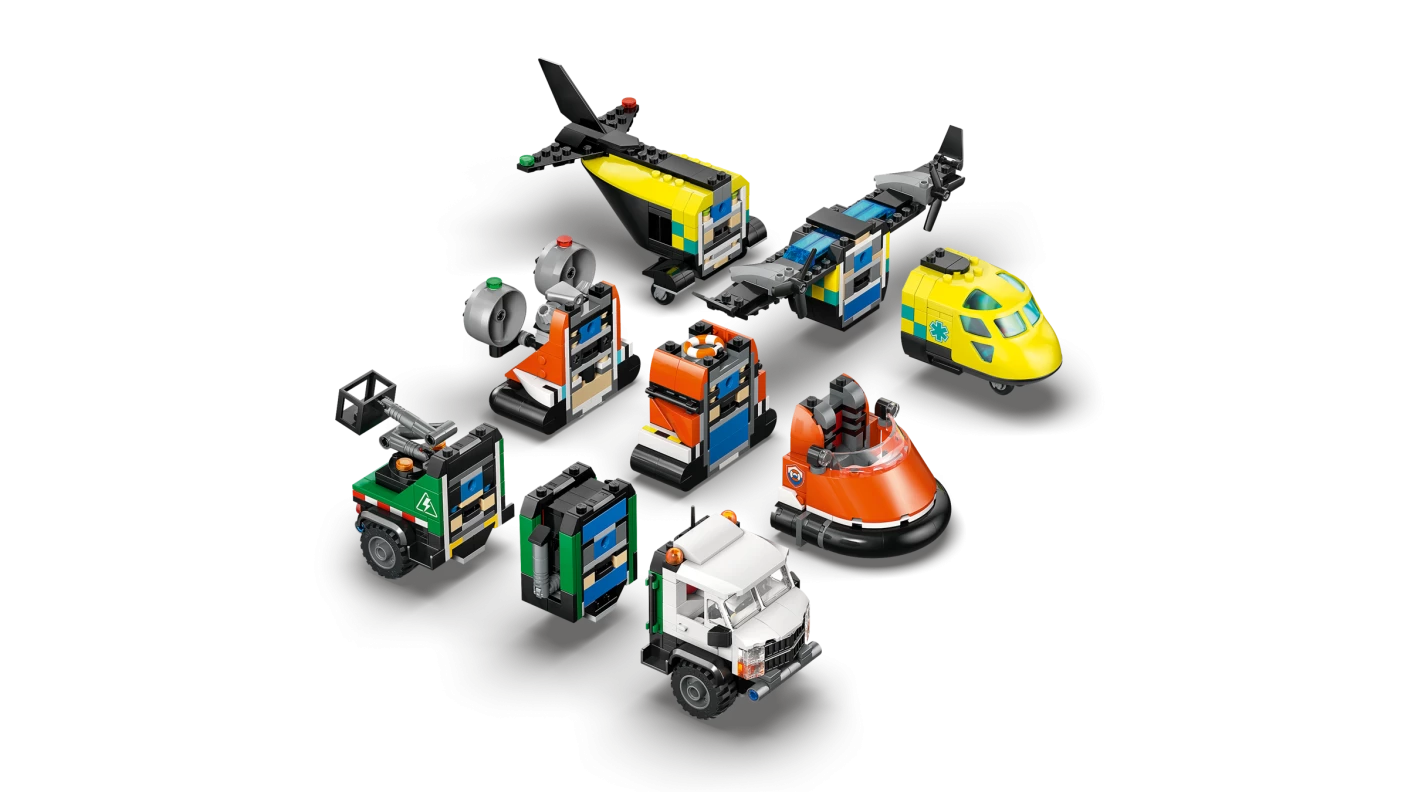 Vliegtuig, servicewagen en hovercraft remix