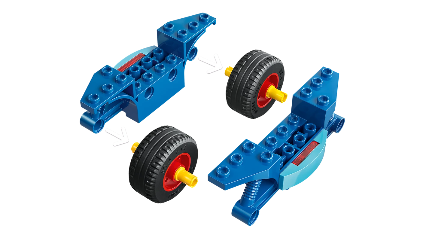 Spidey op zijn motor vs. Rhino