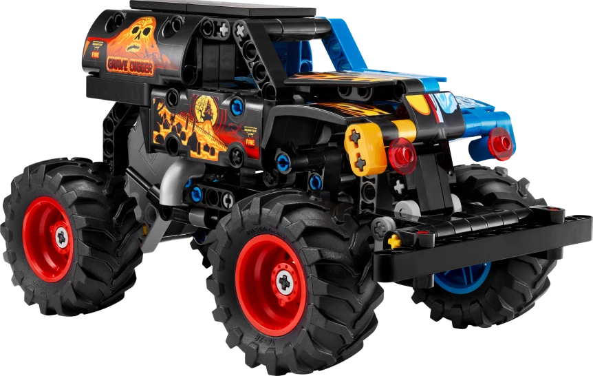 Monster Jam Grave Digger vuur en ijs