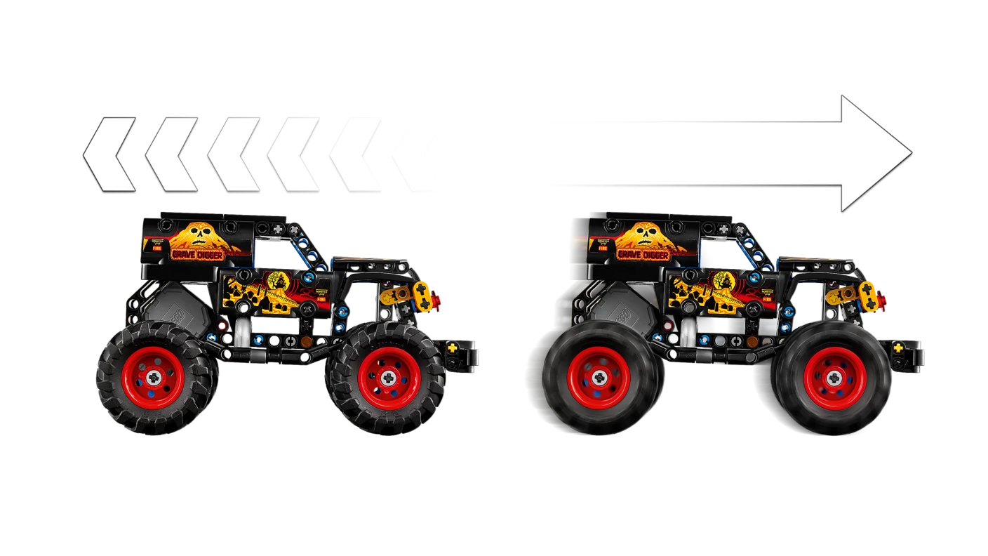 Monster Jam Grave Digger vuur en ijs