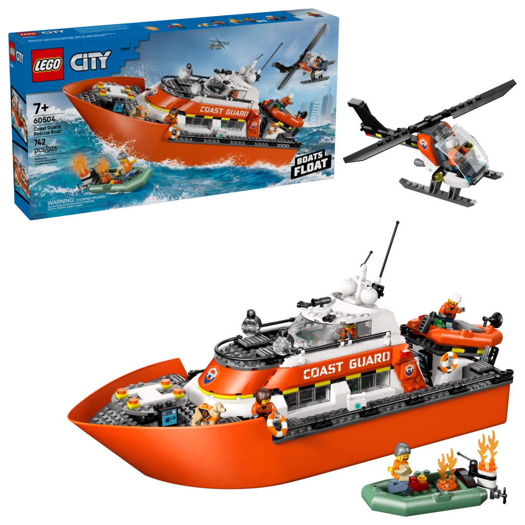 Kustwacht reddingsboot met helikopter