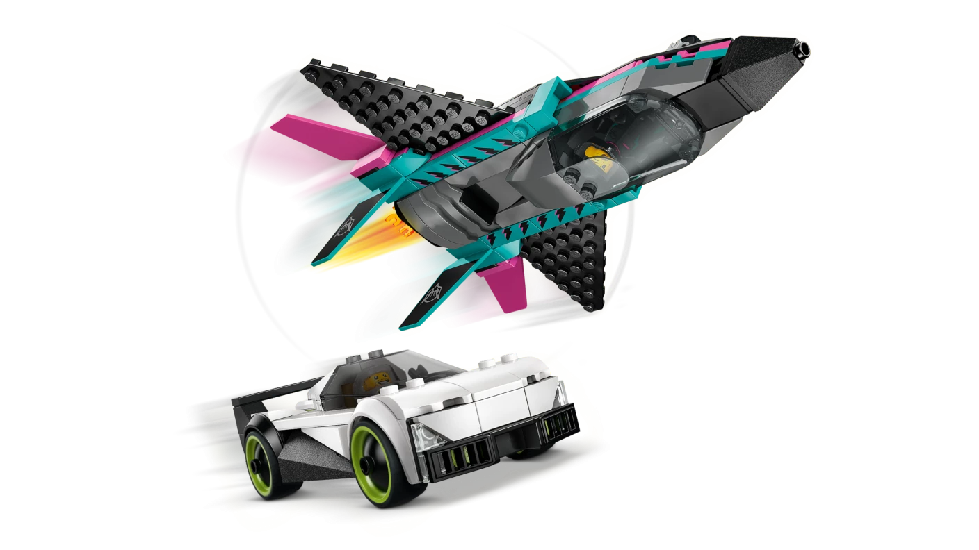 Straalvliegtuig vs. sportauto