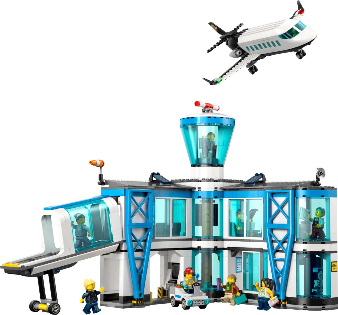 Luchthaven met vliegtuig