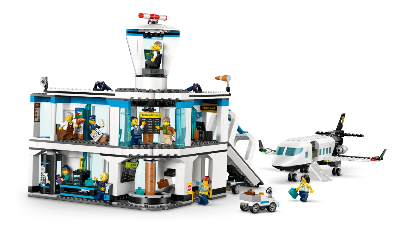 Luchthaven met vliegtuig