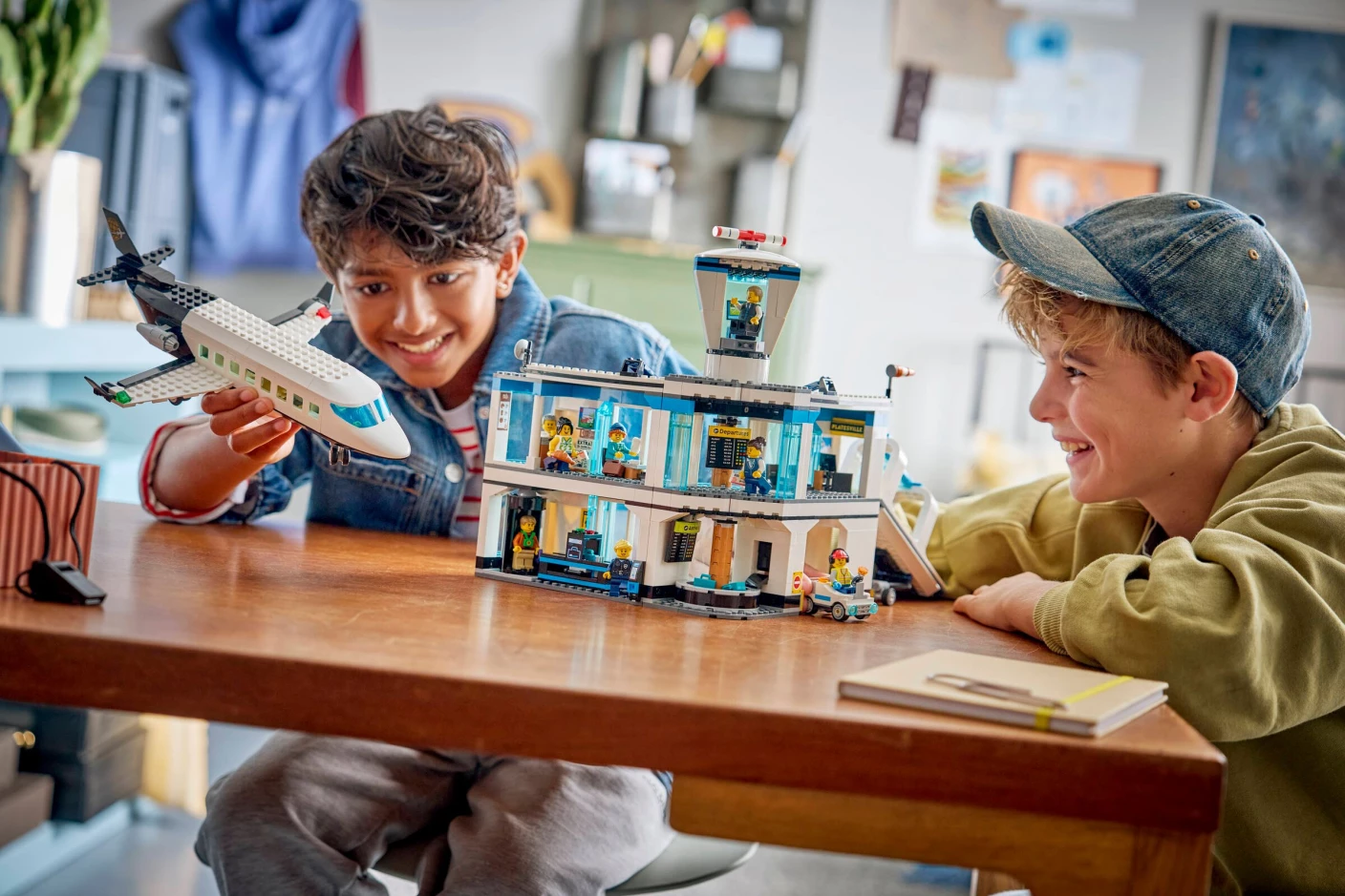 Luchthaven met vliegtuig