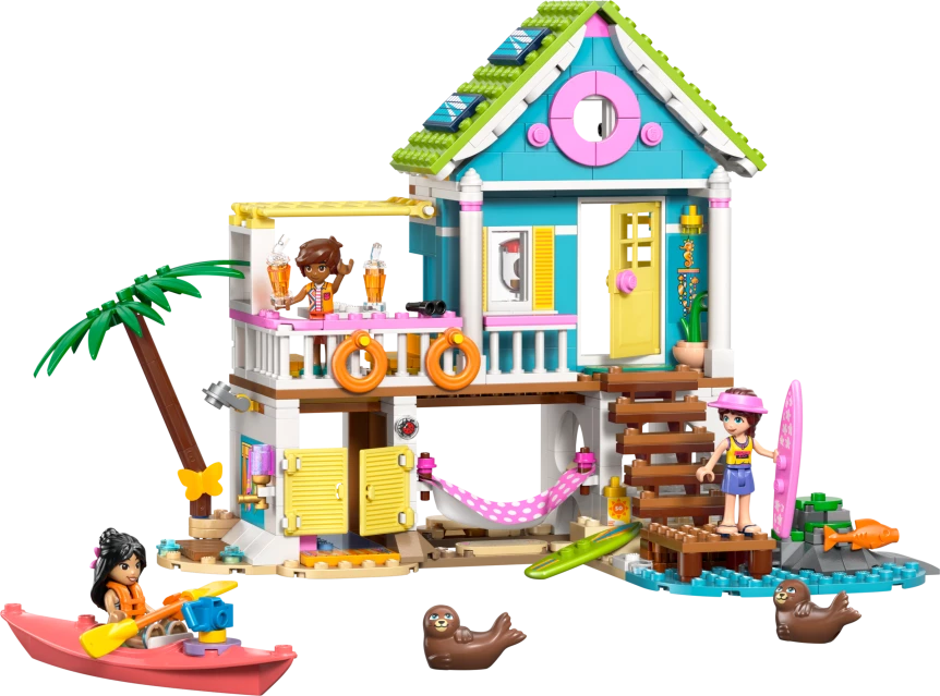 Strandhuis met zeehonden