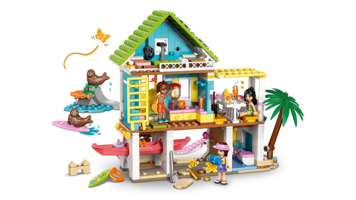 Strandhuis met zeehonden