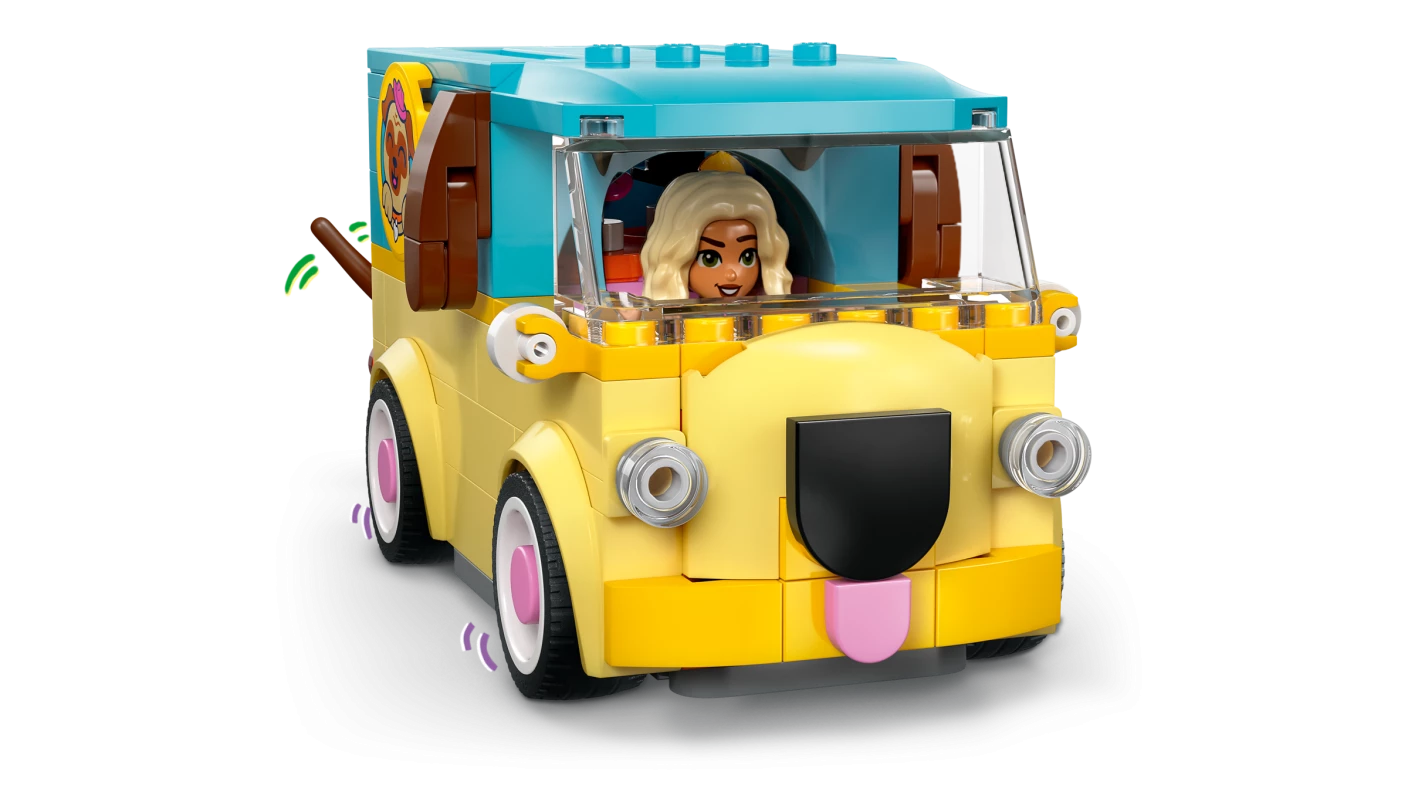 Bestelwagen met dierenaccessoires