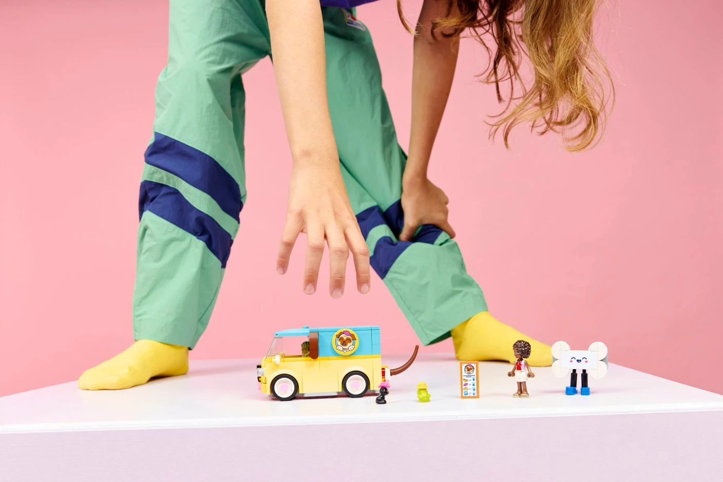 Bestelwagen met dierenaccessoires