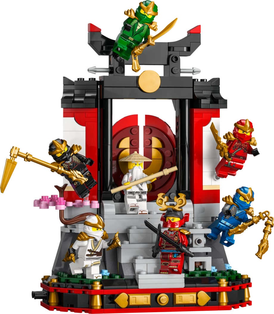 15-jarig jubileum: Display met ninjapersonages