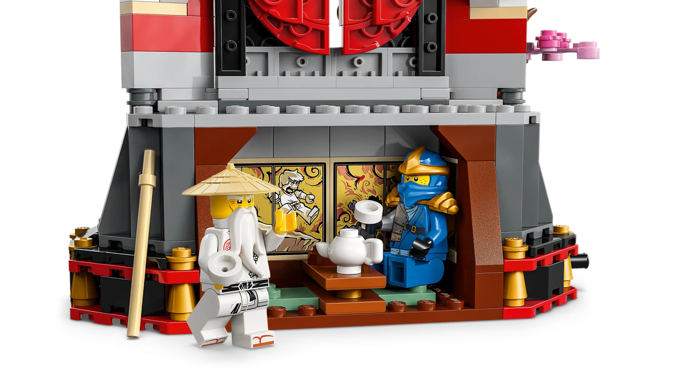 15-jarig jubileum: Display met ninjapersonages