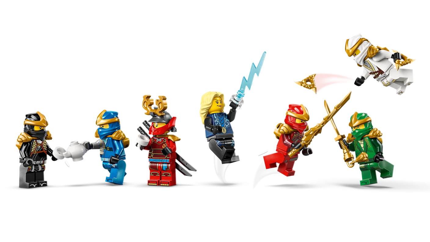 15-jarig jubileum: Display met ninjapersonages