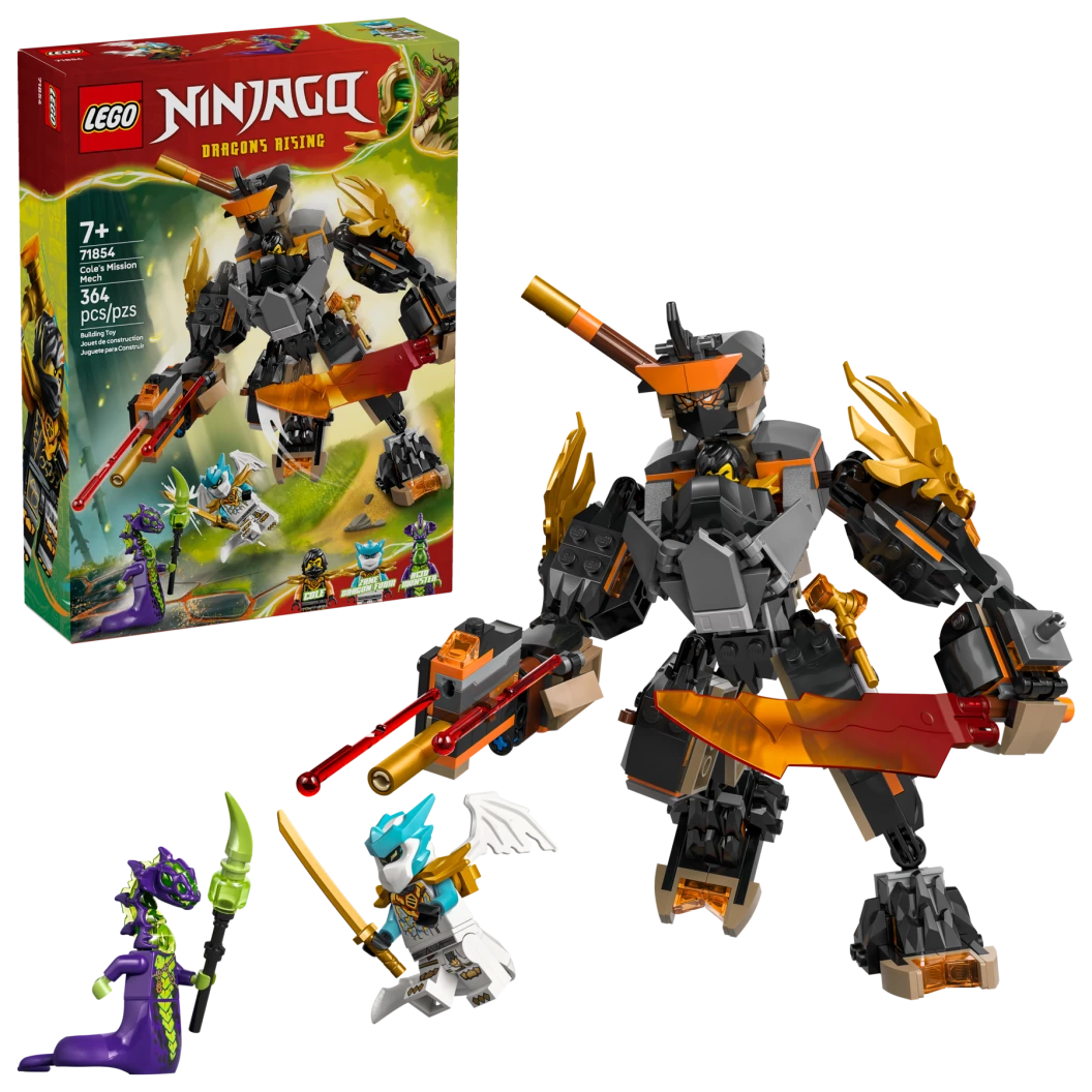 Cole's missiemecha en draak Zane