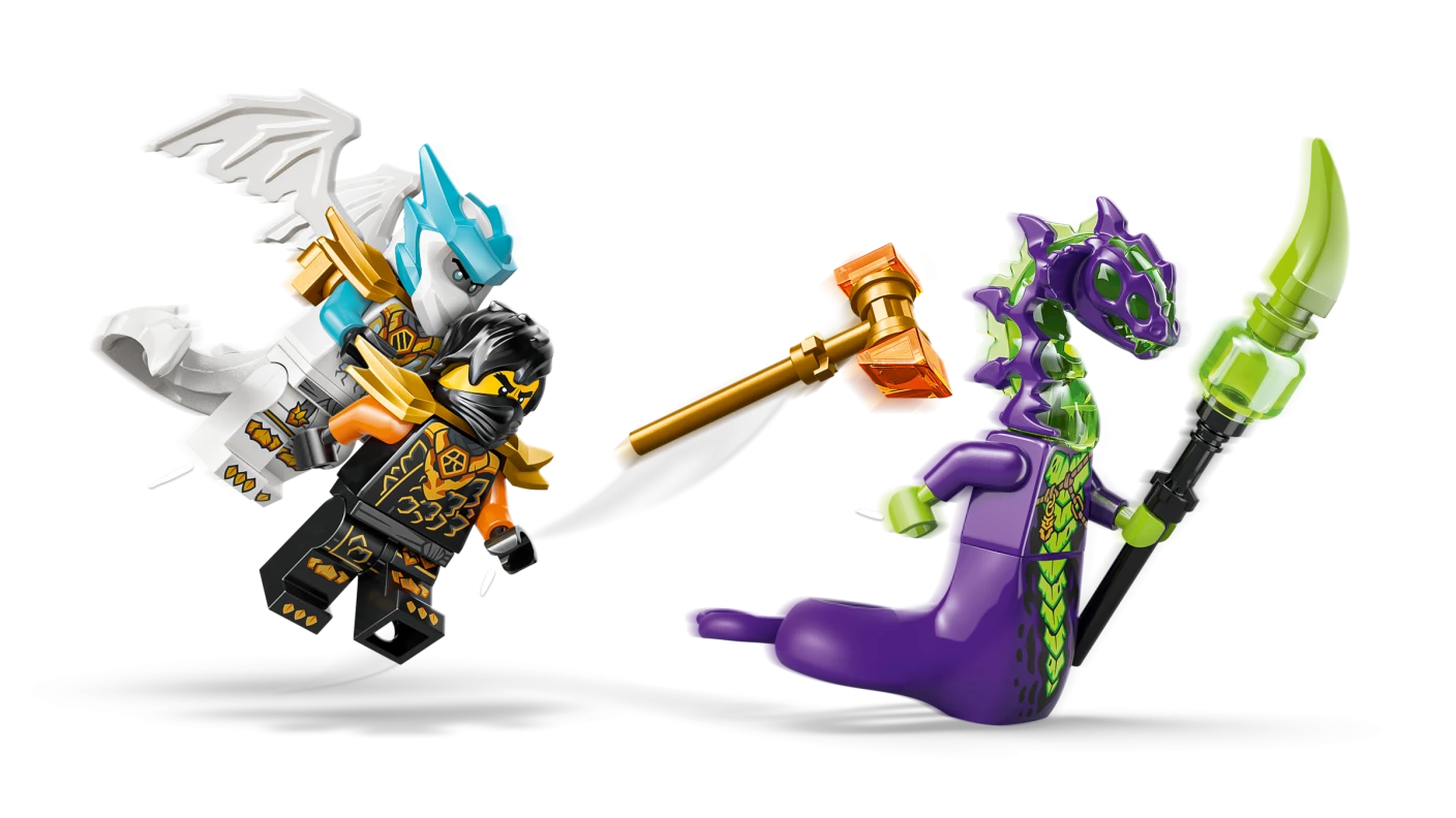 Cole's missiemecha en draak Zane