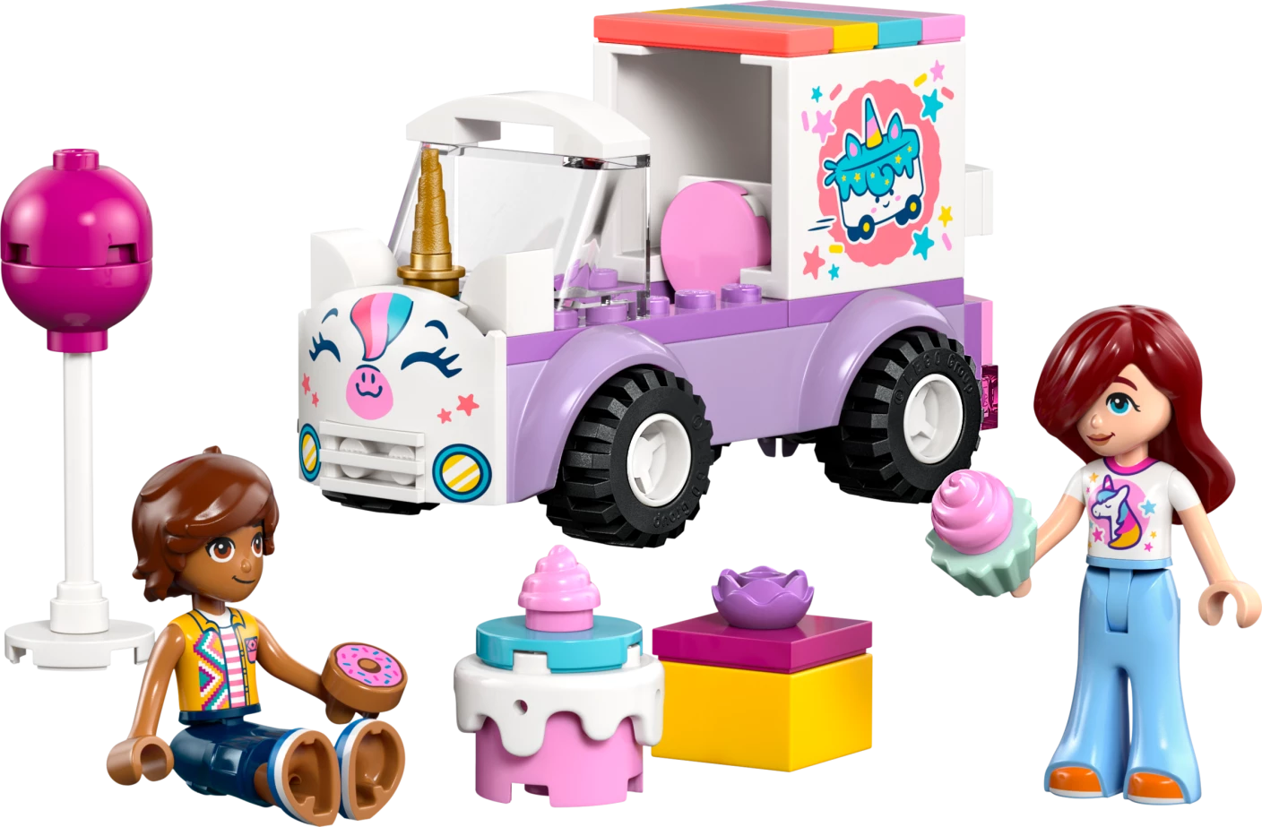 Eenhoorn taartenbezorgauto