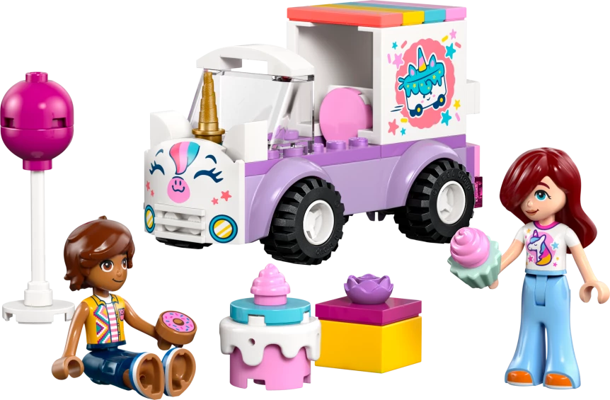 Eenhoorn taartenbezorgauto