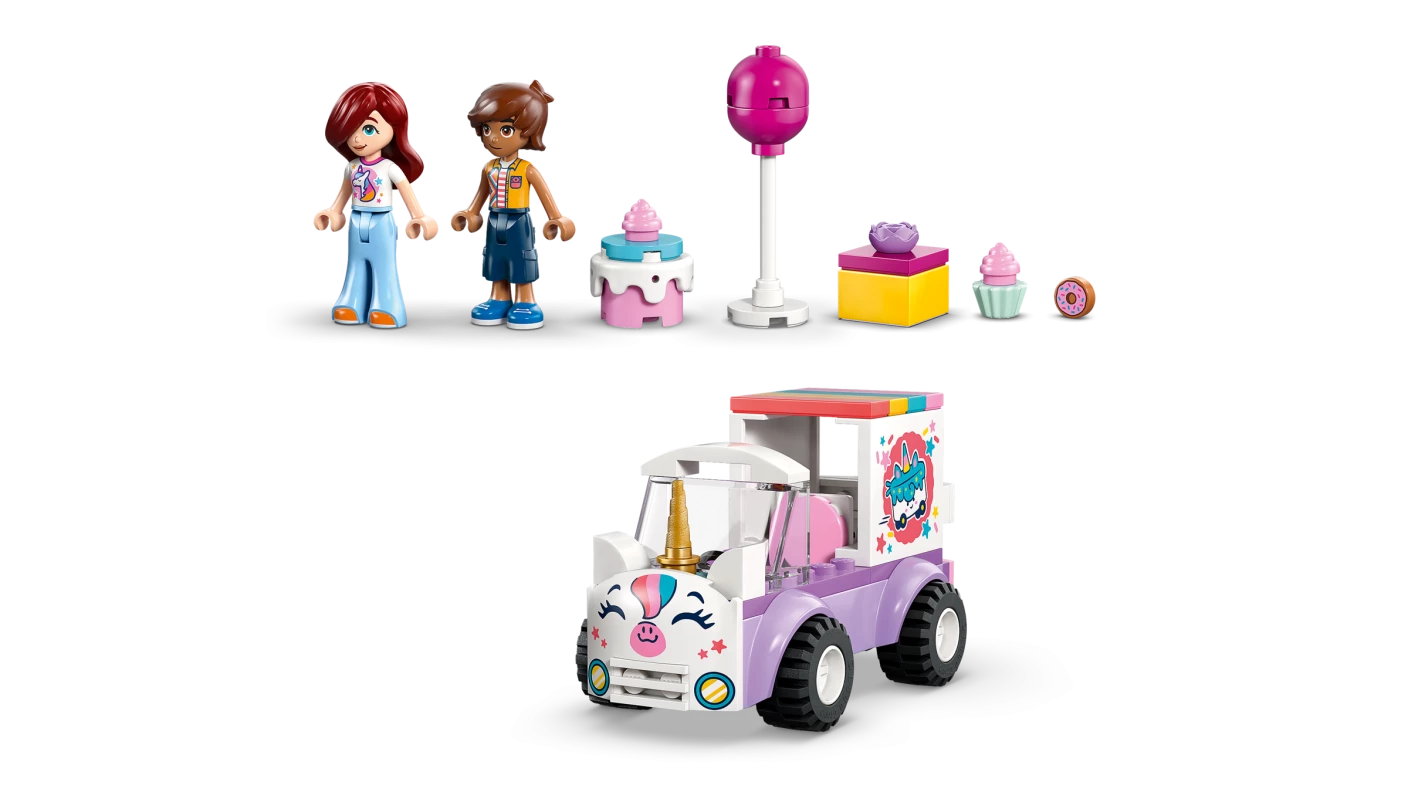 Eenhoorn taartenbezorgauto