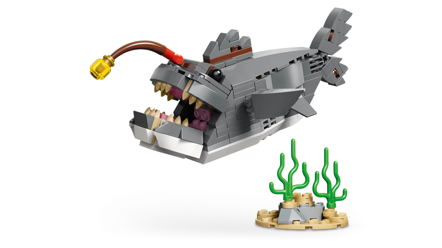 Woeste haai met schatkist