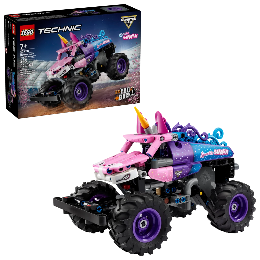 Monster Jam Sparkle Smash pull-back