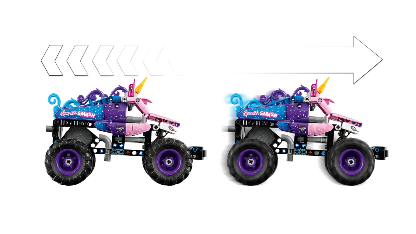 Monster Jam Sparkle Smash pull-back