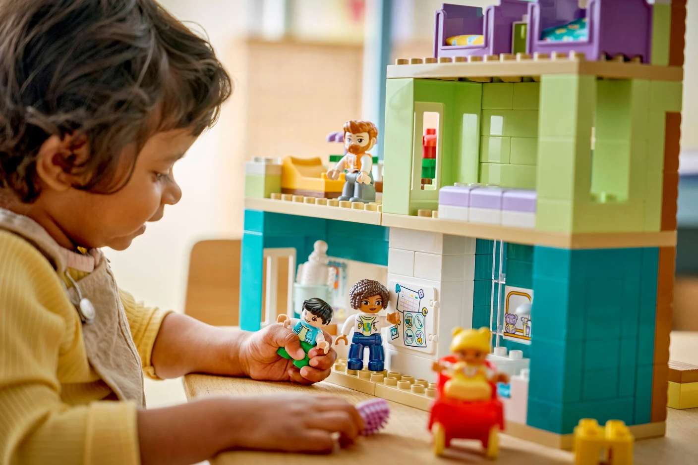 3-in-1 modern woonhuis met figuren