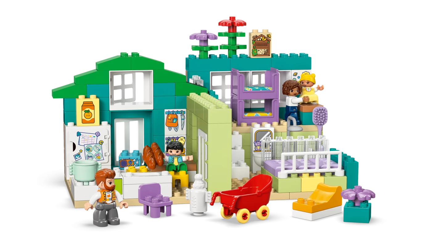 3-in-1 modern woonhuis met figuren