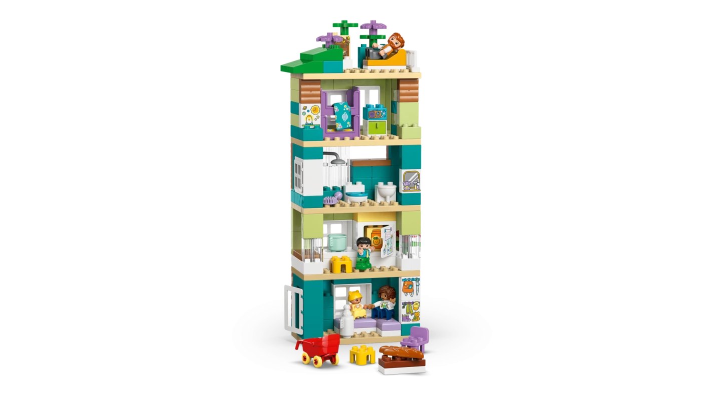 3-in-1 modern woonhuis met figuren