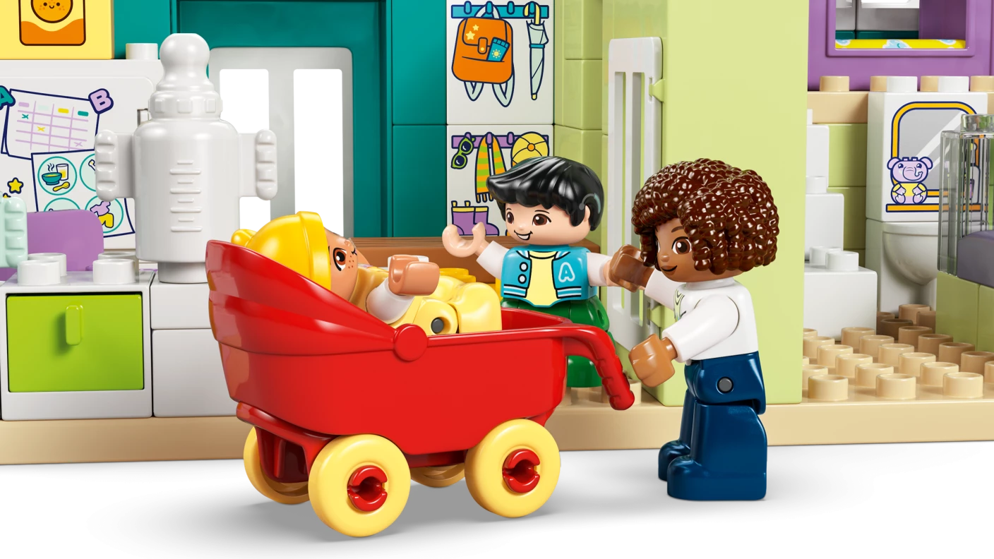 3-in-1 modern woonhuis met figuren