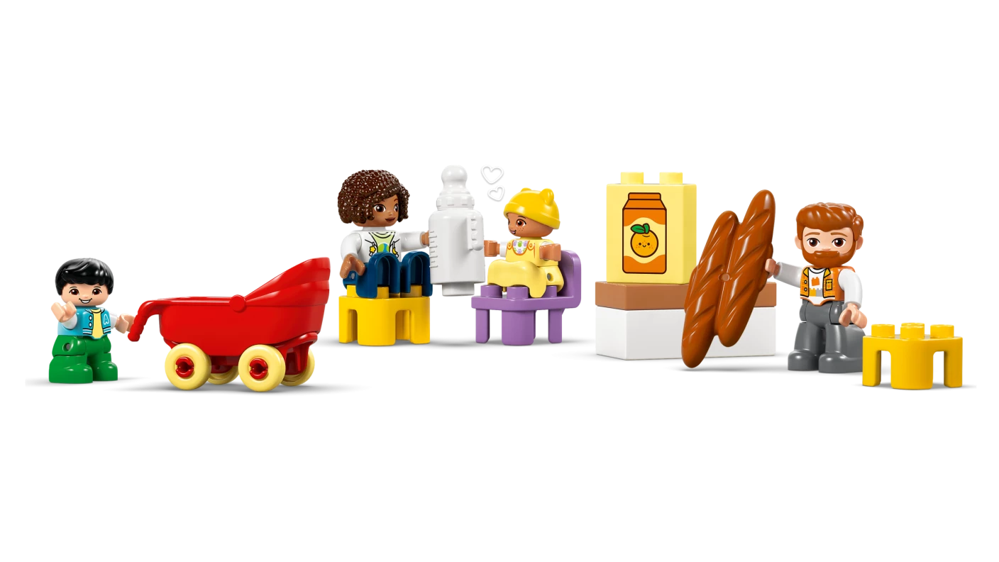 3-in-1 modern woonhuis met figuren