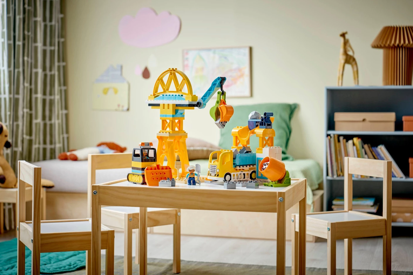 3-in-1 bouwplaats en voertuigen