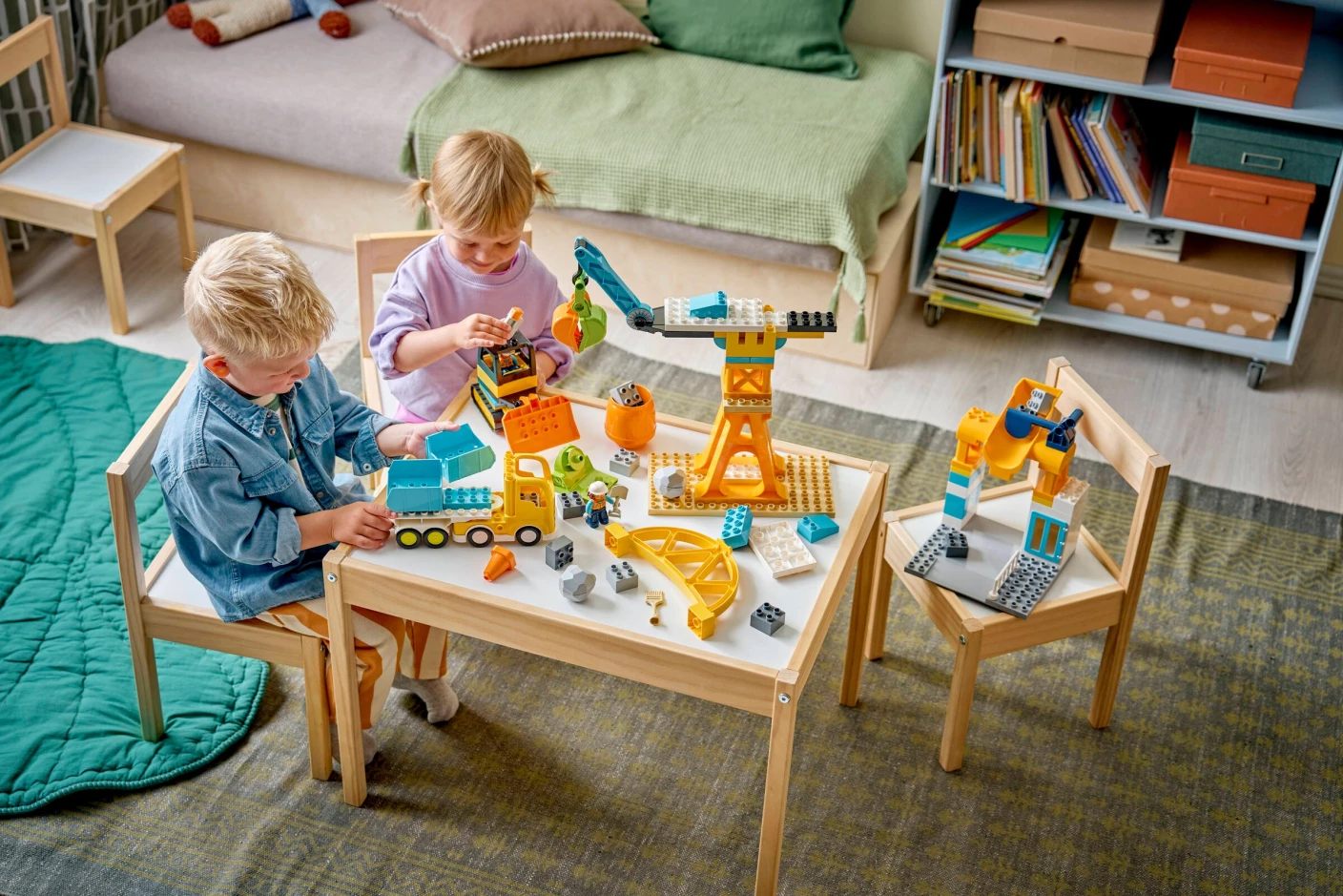 3-in-1 bouwplaats en voertuigen