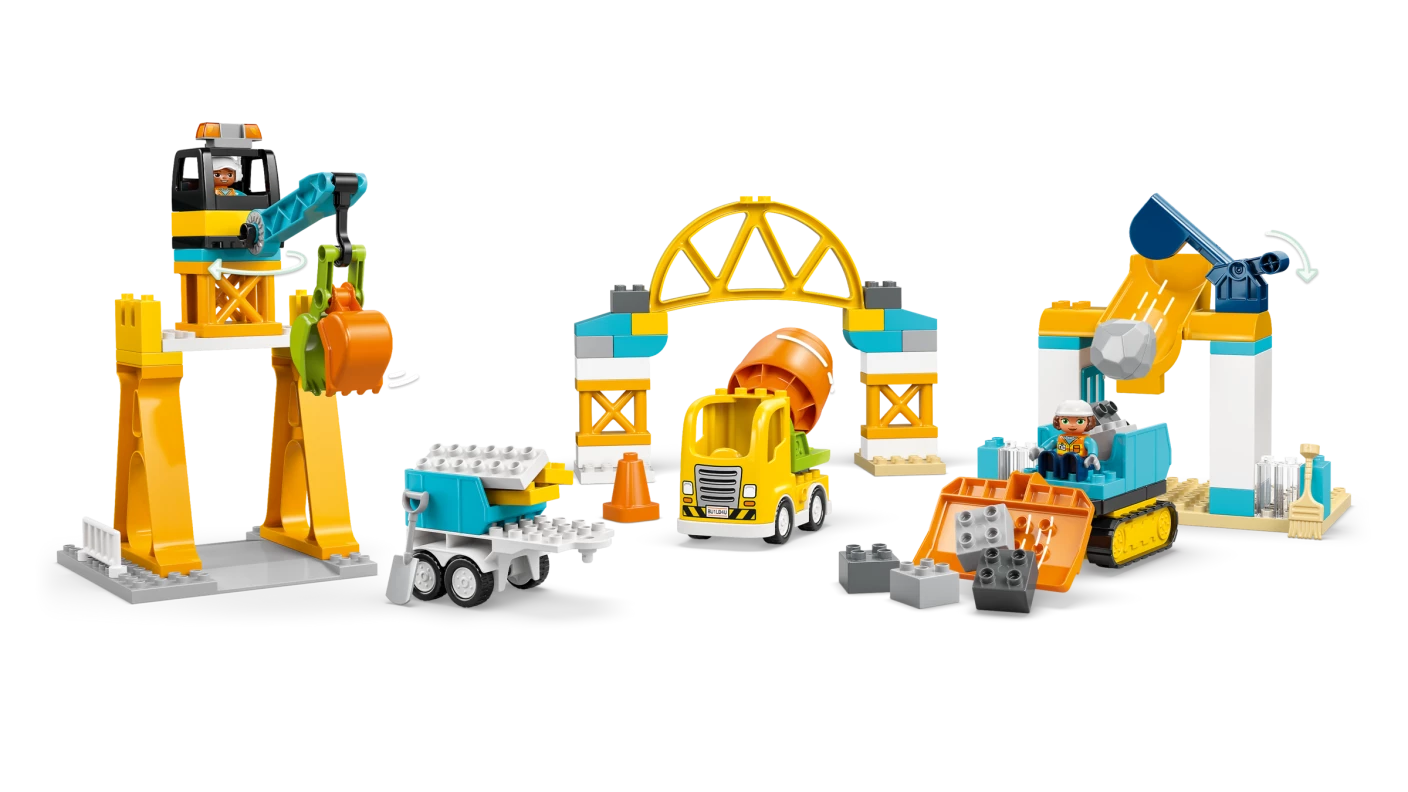 3-in-1 bouwplaats en voertuigen