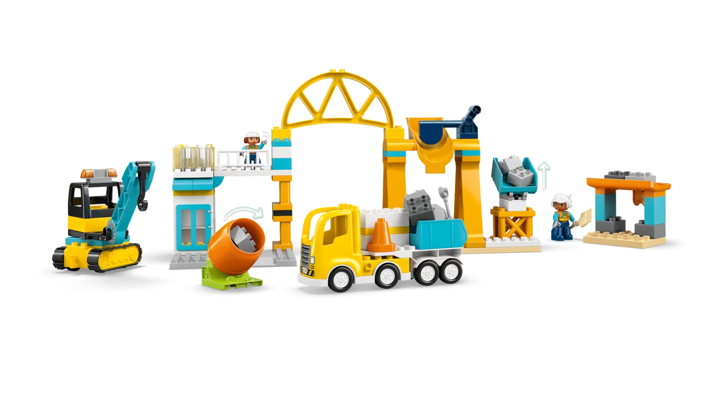 3-in-1 bouwplaats en voertuigen