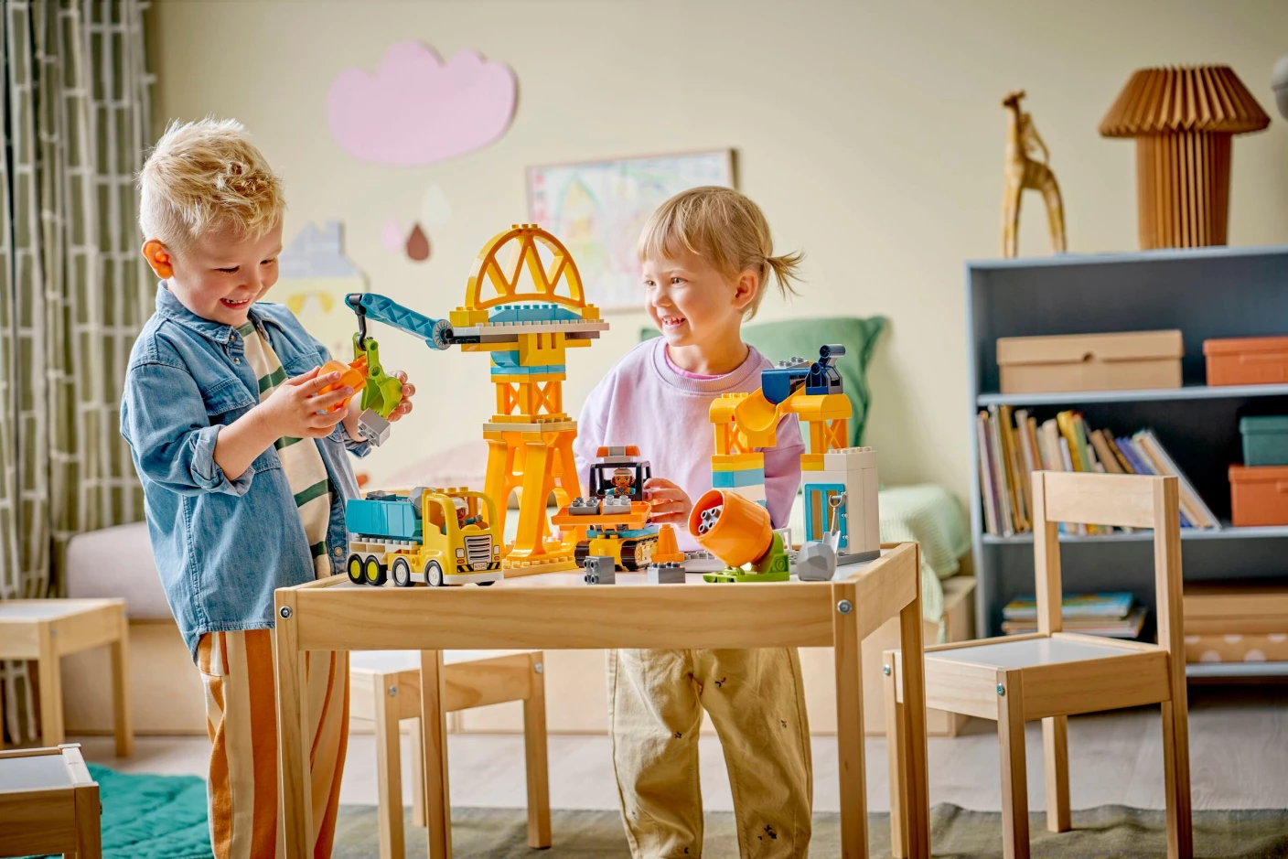 3-in-1 bouwplaats en voertuigen