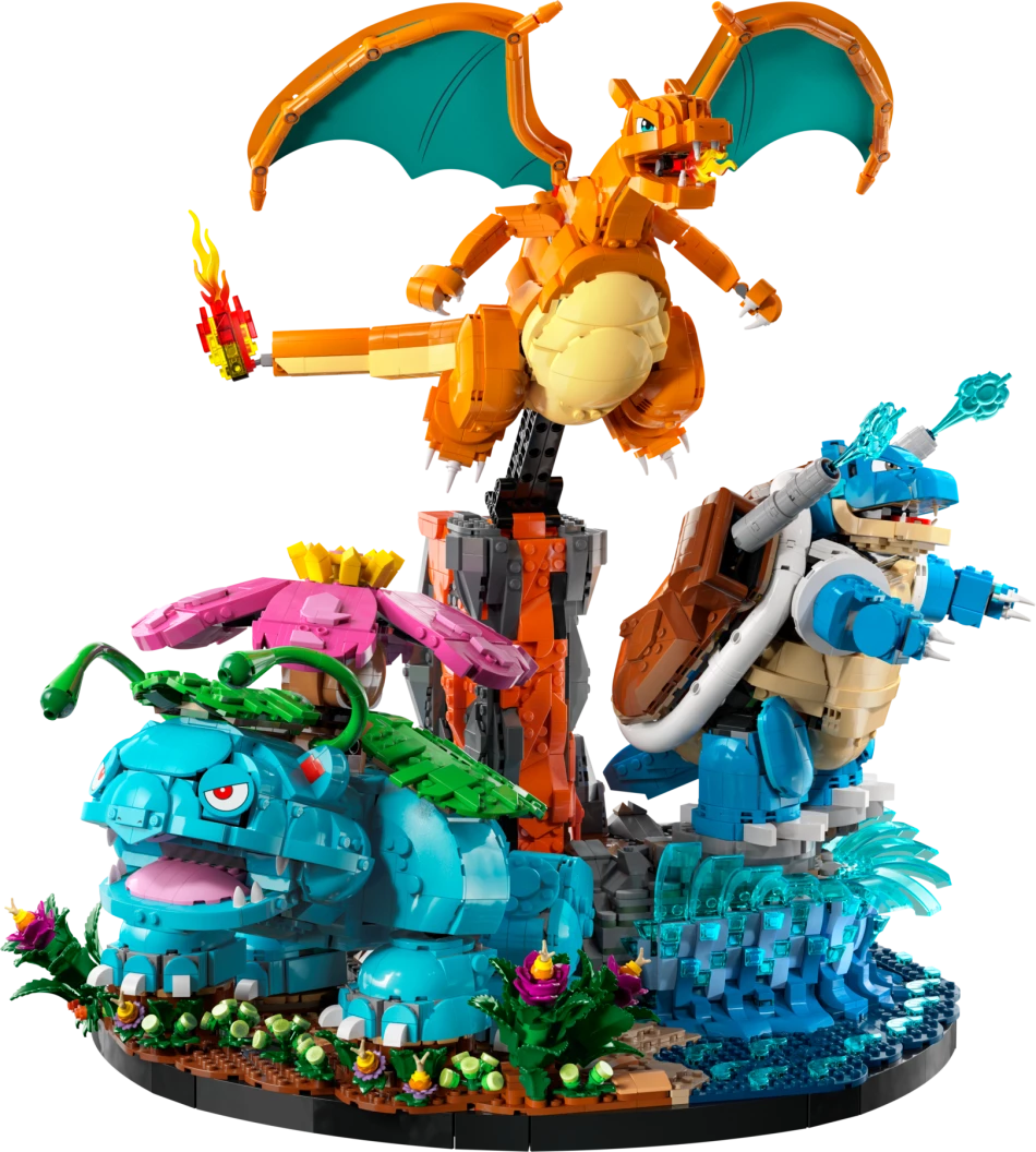 Venusaur, Charizard en Blastoise