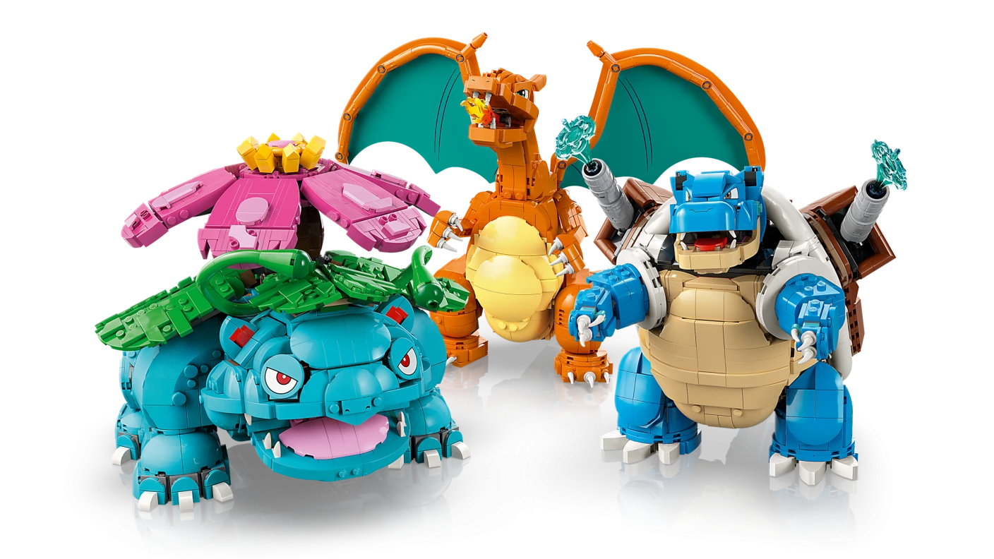 Venusaur, Charizard en Blastoise