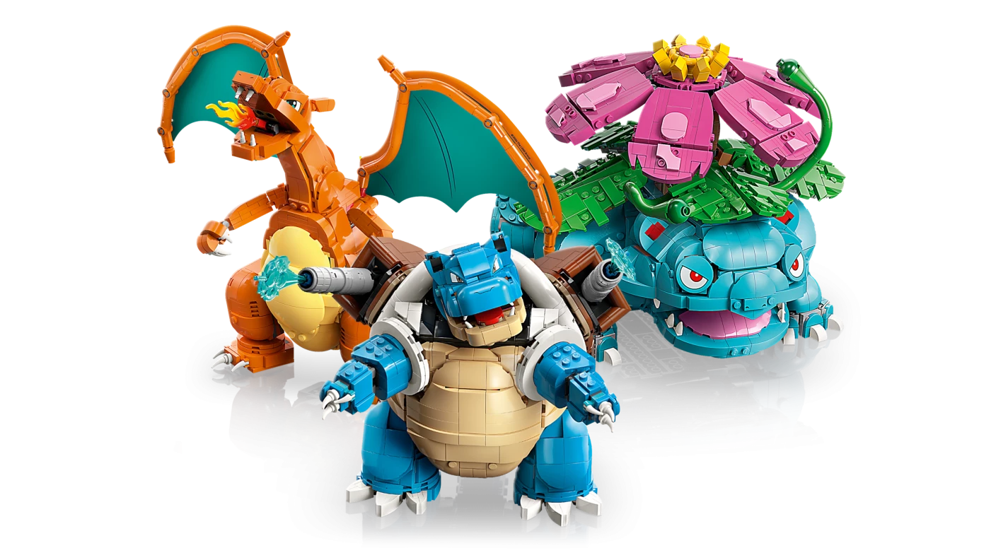 Venusaur, Charizard en Blastoise